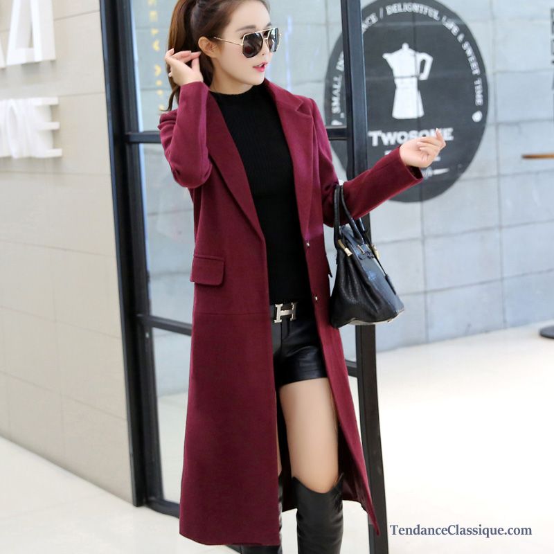 Acheter Un Manteau Mode, Manteau Noir Long Femme En Vente
