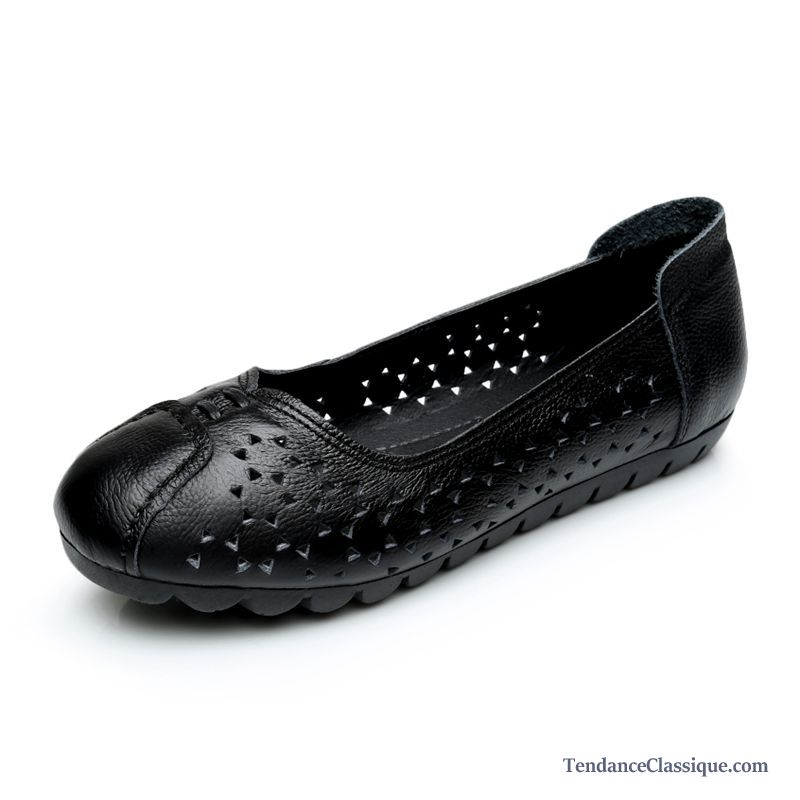Bottines Femme Noir Talon Ambre, Chaussures En Cuir Noir Femme En Ligne