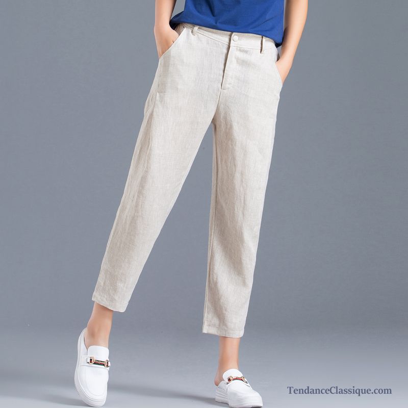 Mode Pantalon Femme Neige, Pantalon Blanc Grande Taille Femme