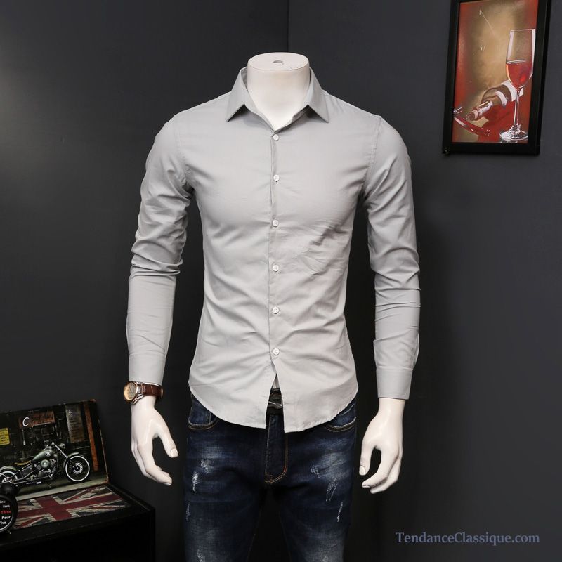 Chemise Blanche Slim Fit, Chemise Marque Homme