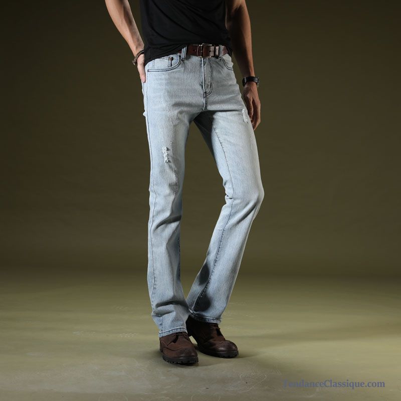 Pantalon Blanc Slim Homme Violet, Jeans Homme Marque