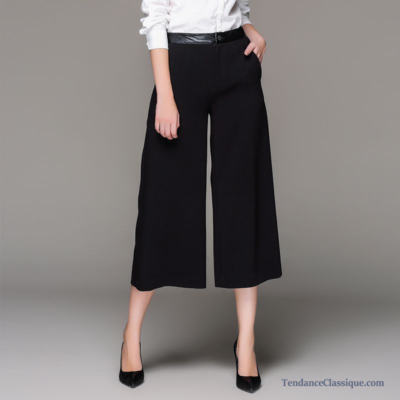 Pantalon Femme Blanc, Pantalon Large Femme Noir