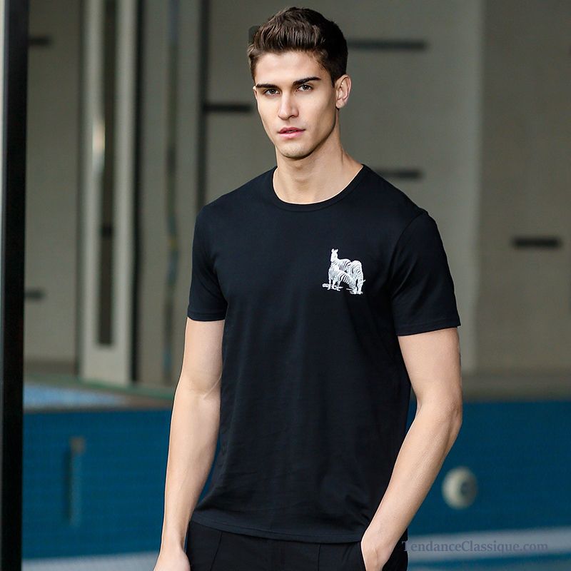 t shirt homme cyan