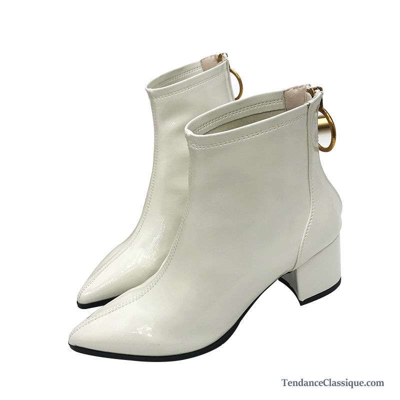 Achat Bottes En Ligne, Bottines Cuir Femme Plates