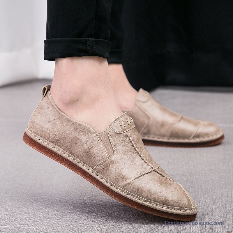 Ballerine Mocassin Homme Crème, Marque Chaussure Homme Pas Cher