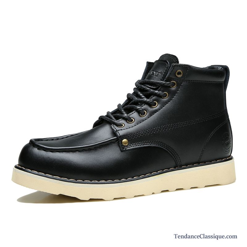 Basket Cuir Homme, Bottes Noir Et Blanche Homme Pas Cher