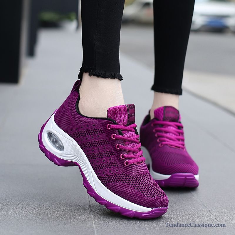 Basket Running En Salle Lilas, Nouvelle Chaussure Femme Pour Running Pas Cher