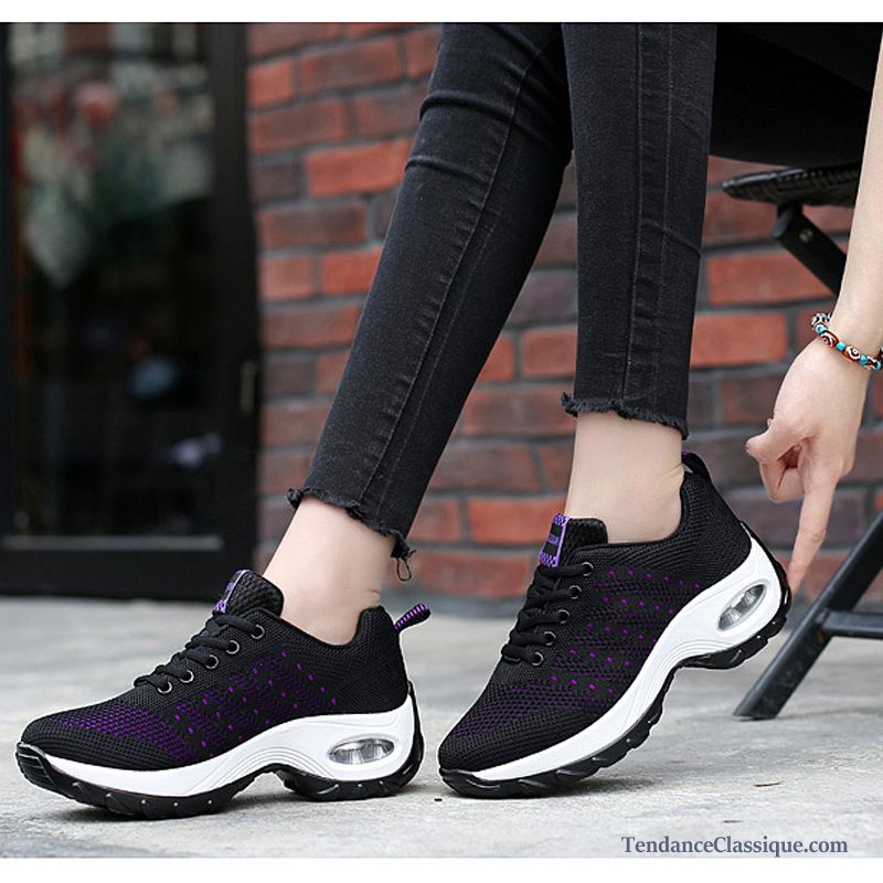 Basket Running En Salle Lilas, Nouvelle Chaussure Femme Pour Running Pas Cher