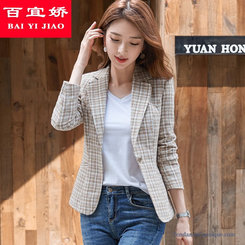 Blazer Blanc Femme Manches Courtes, Blazer Colorée Femme Pas Cher