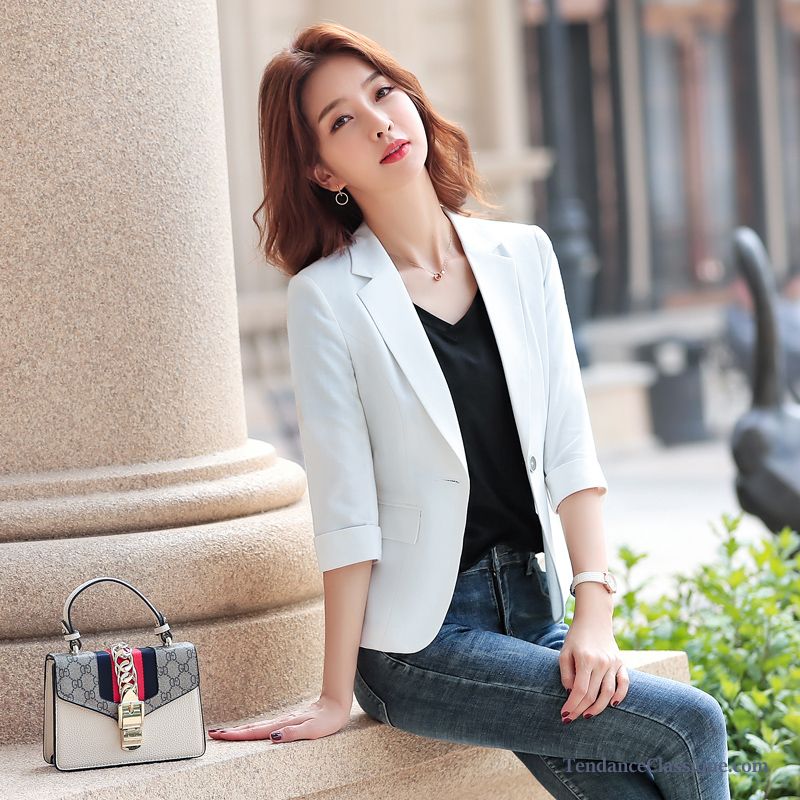 Blazer Femme Col Claudine, Blouse Imprimée Femme Pas Cher