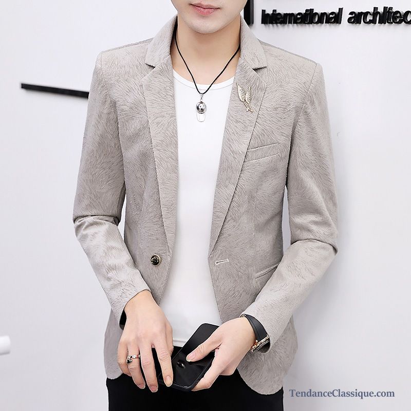 Blazer Homme De Mariage Pensée, Blazer Homme Cintré Fashion Pas Cher