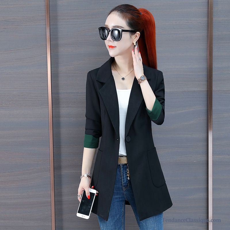 Blazer Top Femme Saumon, Blazer Femme Blanche Manches Longues Pas Cher