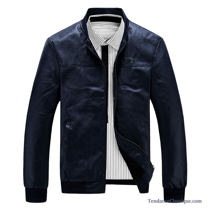 Blouson Fashion Homme, Veste En Cuir Classe Pour Homme Pas Cher