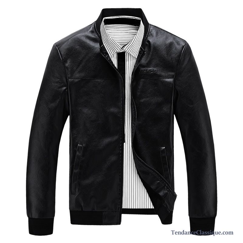 Blouson Fashion Homme, Veste En Cuir Classe Pour Homme Pas Cher