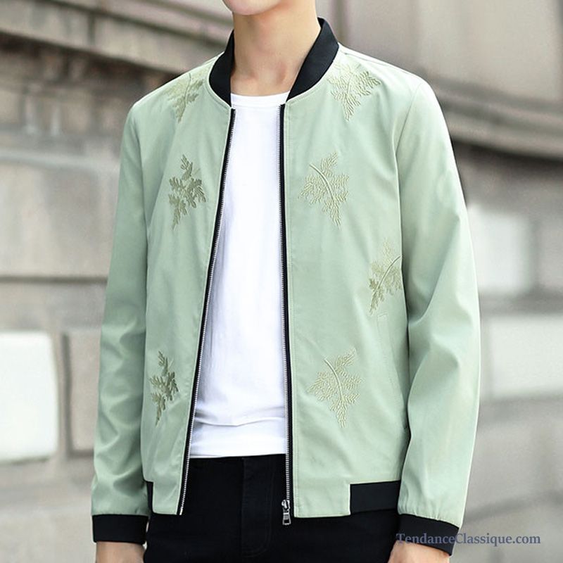 Blouson Homme Gris Lawngreen, Veste Manche Cuir Homme Pas Cher