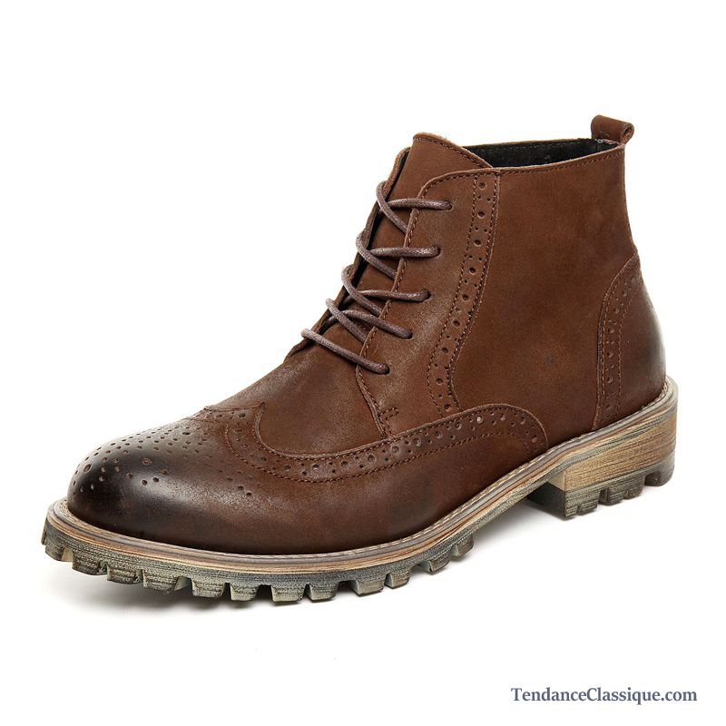 Botte Hiver Pour Homme, Boots En Cuir Homme