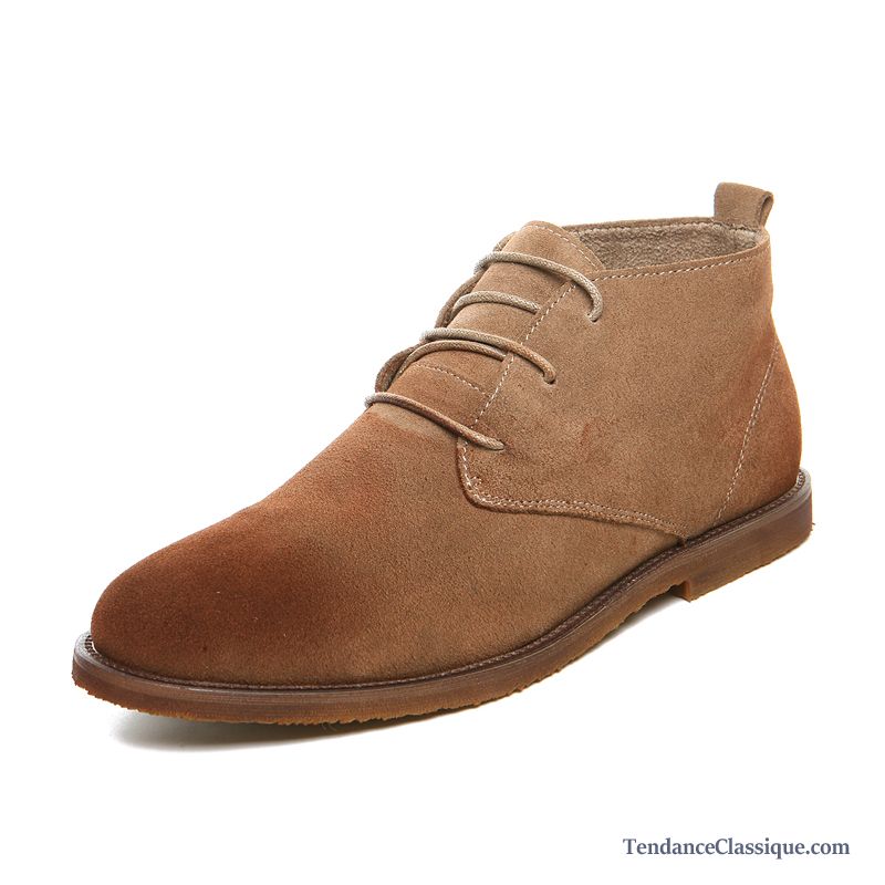 Bottes Cuir Marron Homme, Bottine En Cuir Marron En Vente