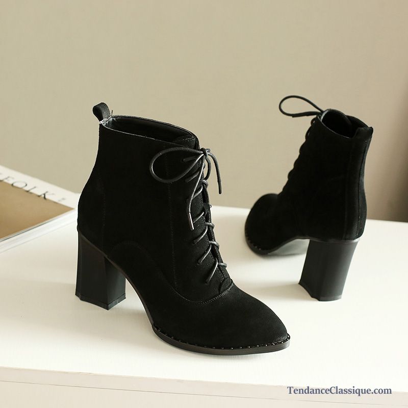 Bottes Femmes Noires Talons, Vente Bottes En Ligne En Vente