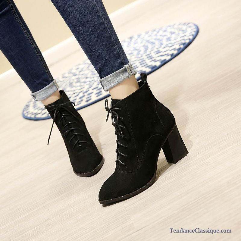 Bottes Femmes Noires Talons, Vente Bottes En Ligne En Vente