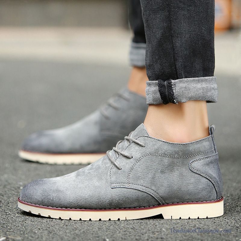 Bottines Homme Style Rétro En Simili Cuir Taille 39 à 48 EU Zip Latéral  Et Semelle Antidérapante