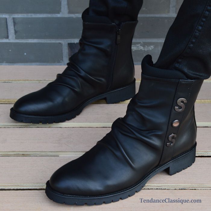 Bottes Homme Cuir Montante, Botte Haute Pour Homme