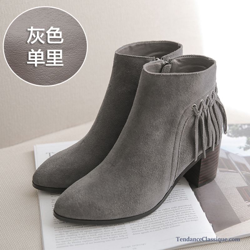 Bottes Pas Cher Femme Cuir, Bottines En Cuir