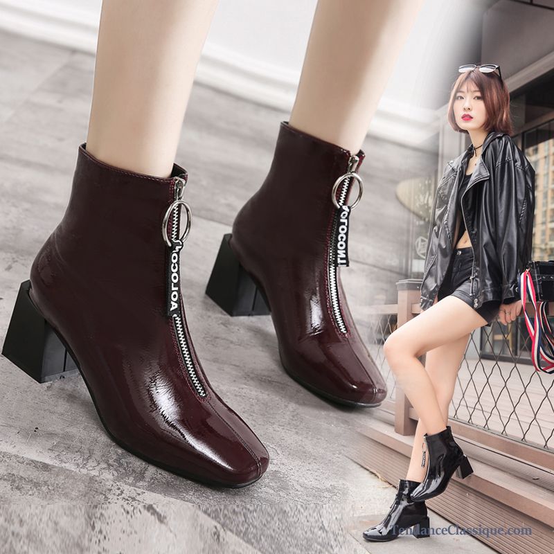 Bottes Pour Femme Pas Cher, Bottes En Soldes Cuir