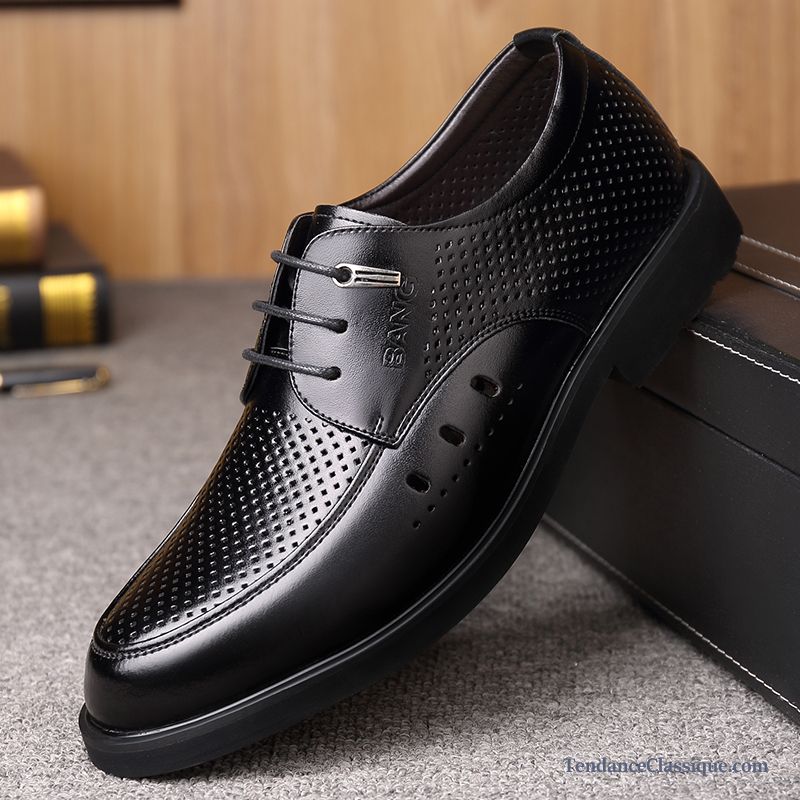 Bottine Noir A Talon, Chaussures En Cuir Homme