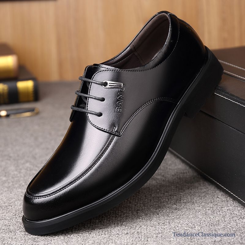 Bottine Noir A Talon, Chaussures En Cuir Homme