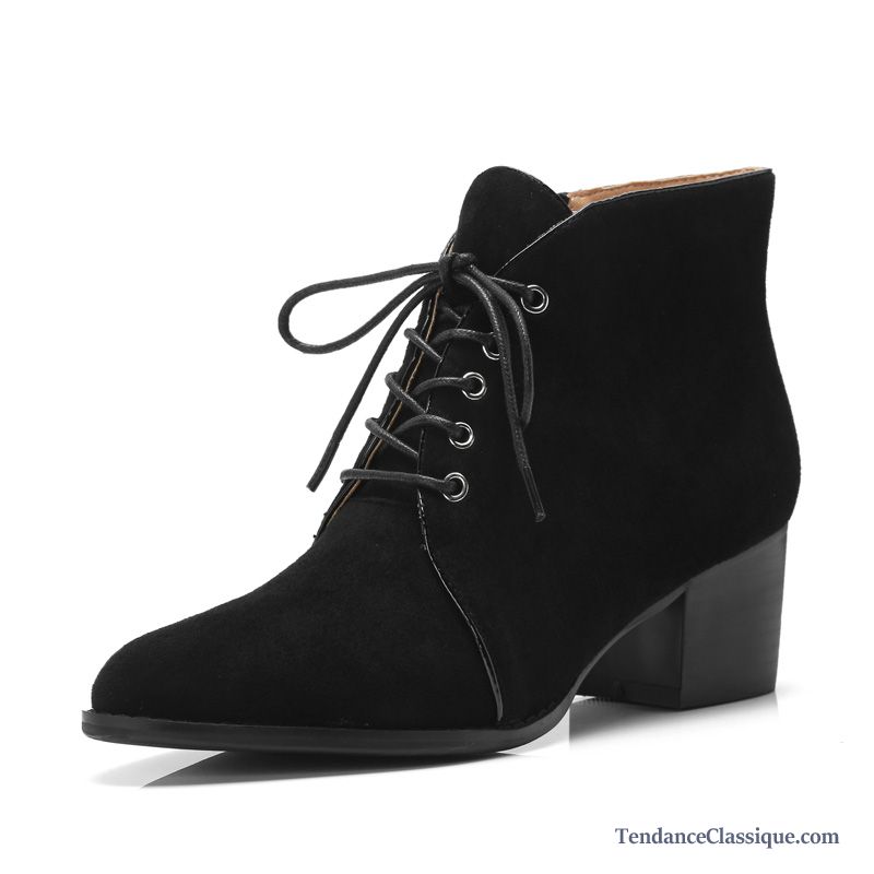 Bottines Femme Noir Cuir Gris, Bottine Femme Cuir Pas Cher