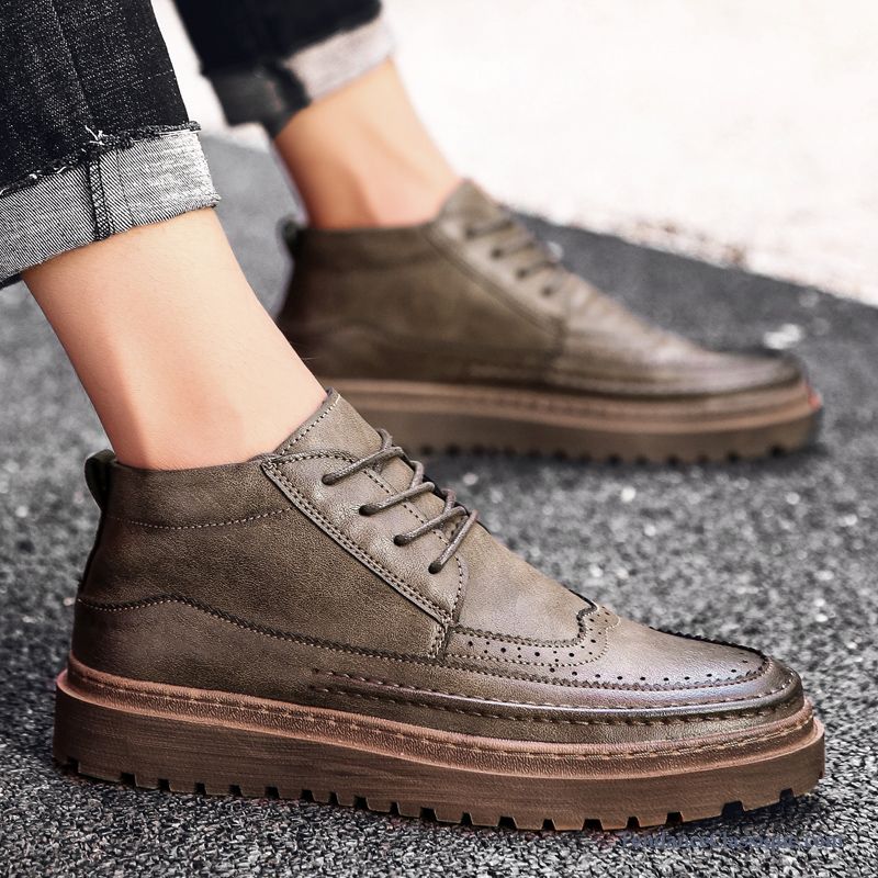 Bottines Grises Homme, Chaussure En Cuir Homme Pas Cher