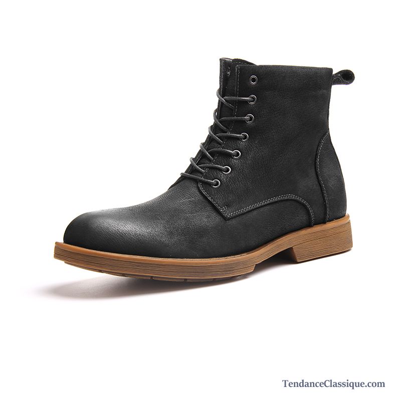 Bottines Homme Cuir Saphir, Bottes Cuir Fourrées Homme