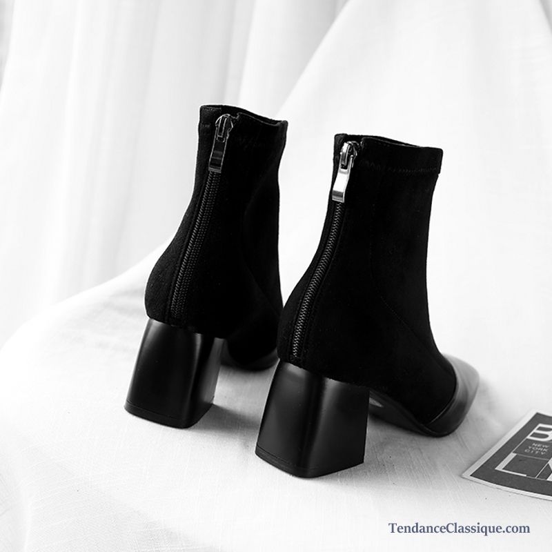 Bottines Noires Femme Pas Cher, Bottes Femme Grises En Cuir En Vente