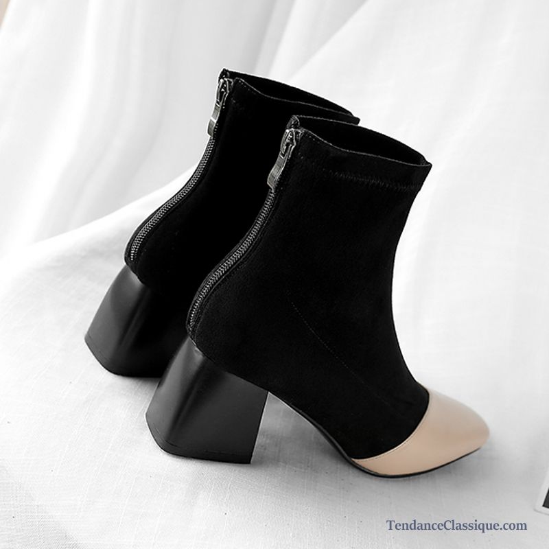 Bottines Noires Femme Pas Cher, Bottes Femme Grises En Cuir En Vente