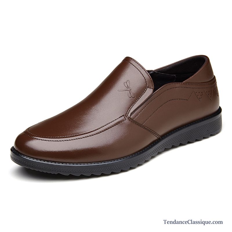 Chaussons En Cuir Homme Crème, Mode Cuir Homme Pas Cher