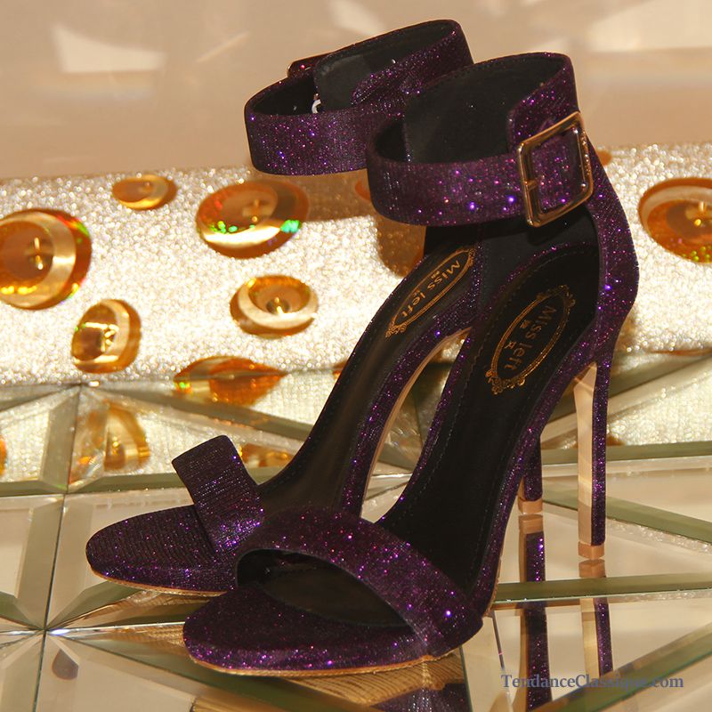 Chaussure Femme Sandales Cuir Chocolat, Sandales Pour Loafer Femme