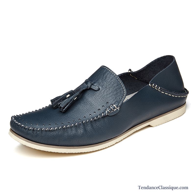 Chaussure Homme Mariage, Mocassin Cuir Noir