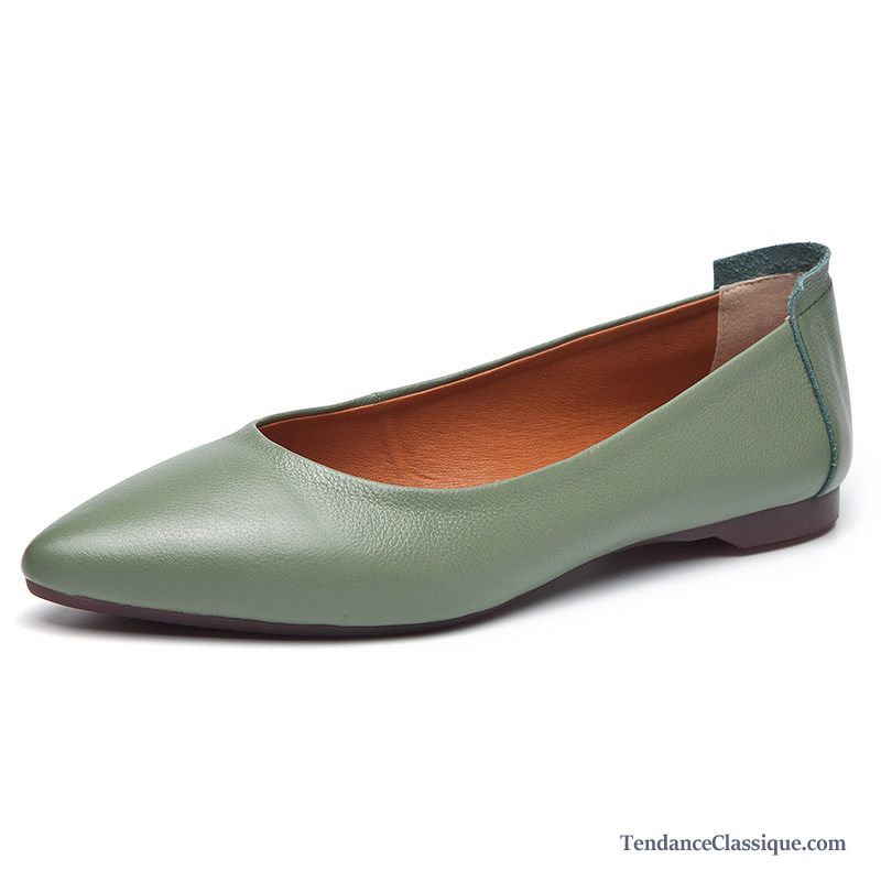 Chaussure Mocassin Femme Pas Cher, Mocassin Vert Femme