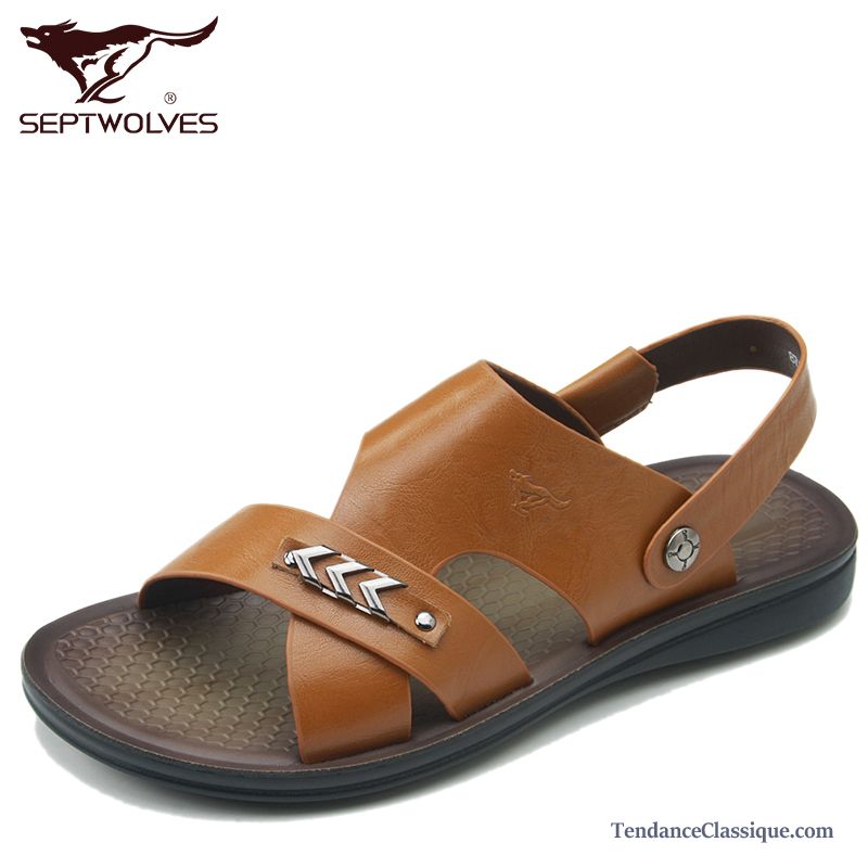 Chaussure Mode Pas Cher Sandales Bronzage, Sandales Homme En Ligne