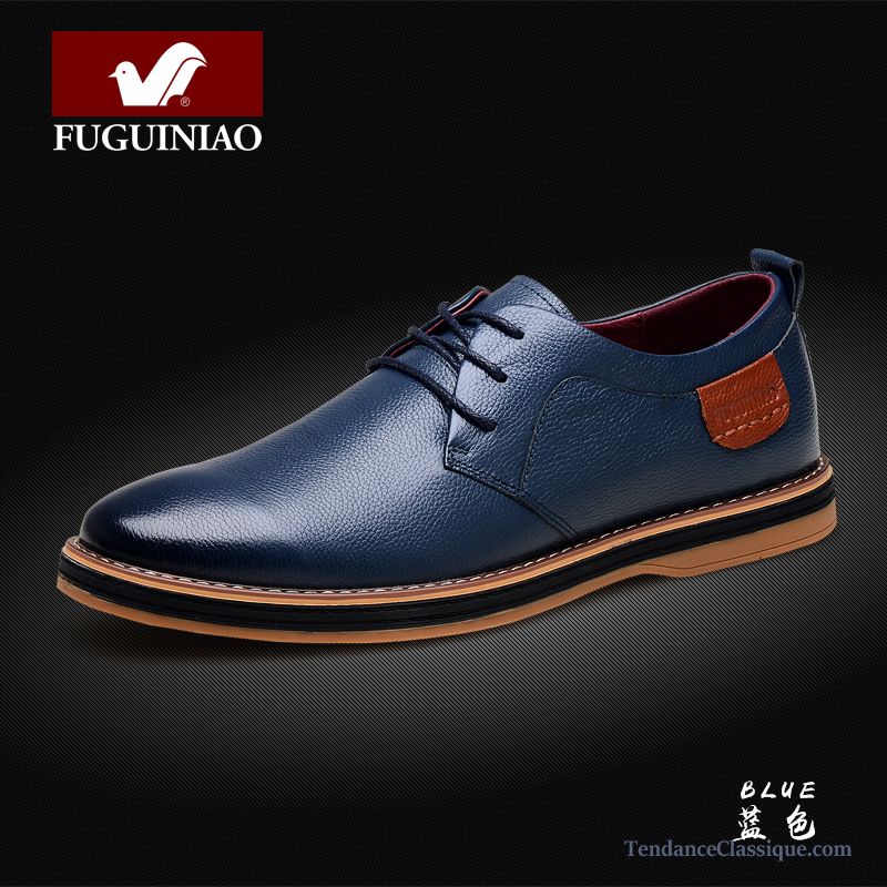 Chaussures Cuir Bleu, Chaussure Simili Cuir Homme Marron Pas Cher