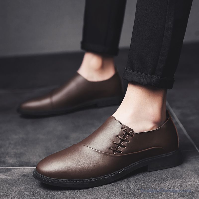 Chaussures En Cuir Pas Cher, Bottes Homme Talon Plat