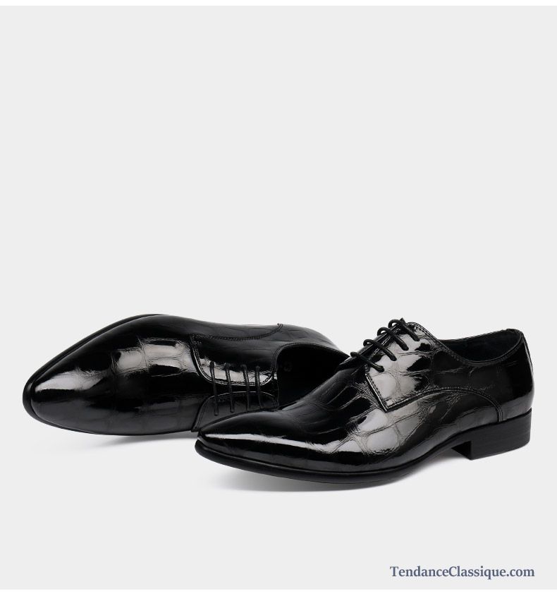 Chaussures Homme Cuir Pas Cher Violet, Bottine Cuir Noir