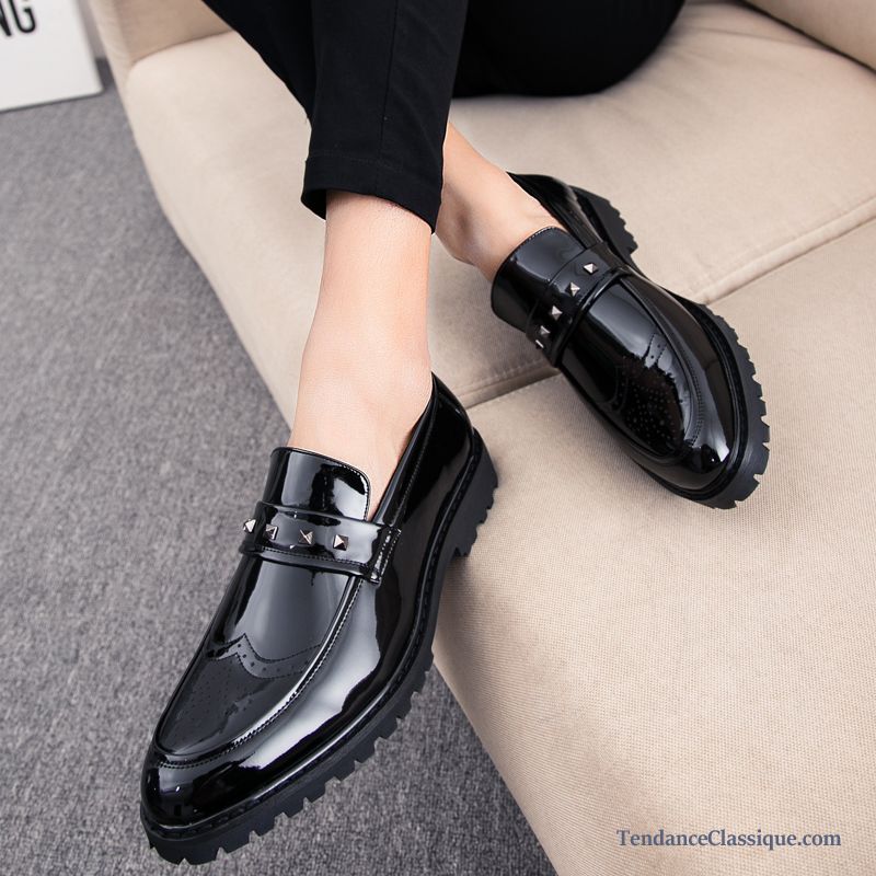 Chaussures Simili Cuir Noir Homme Marron, Chaussure Homme Boots Cuir
