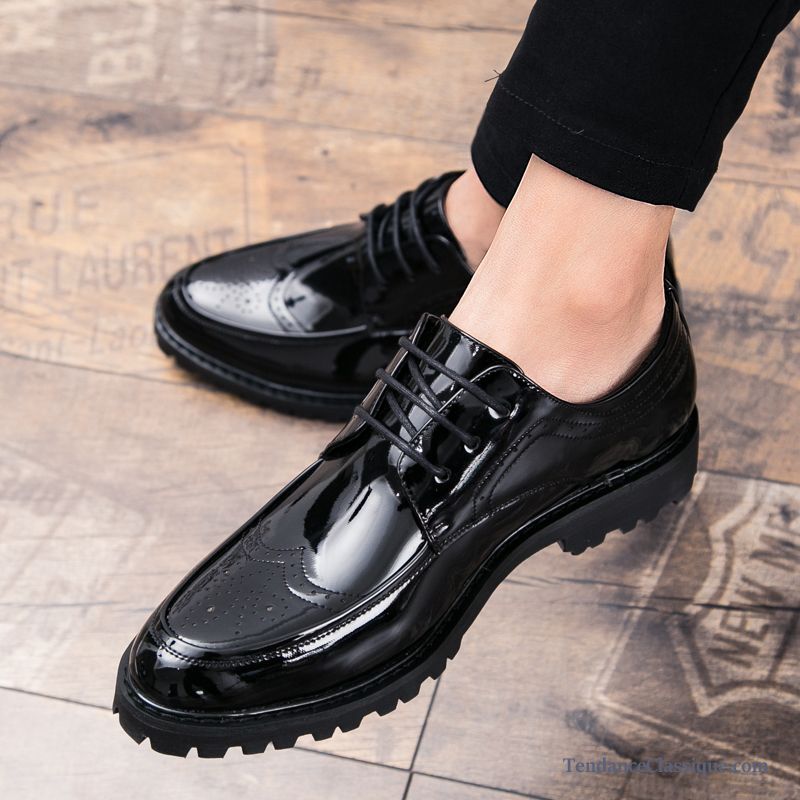 Chaussures Simili Cuir Noir Homme Marron, Chaussure Homme Boots Cuir