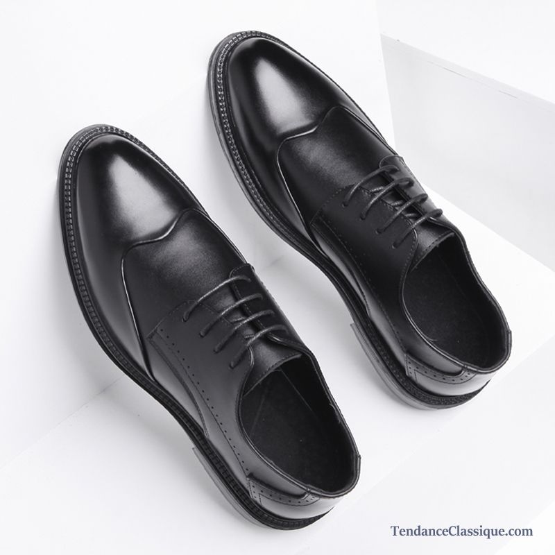 Chaussures Simili Cuir Noir Homme Saumon, Chaussures Homme Bottines