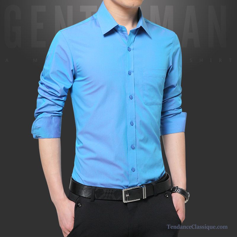 Chemise A Fleur Homme Azur, Chemise Blanche Slim Homme Pas Cher