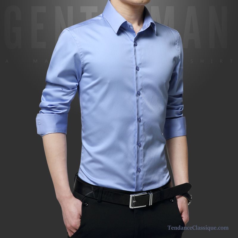 Chemise A Fleur Homme Azur, Chemise Blanche Slim Homme Pas Cher