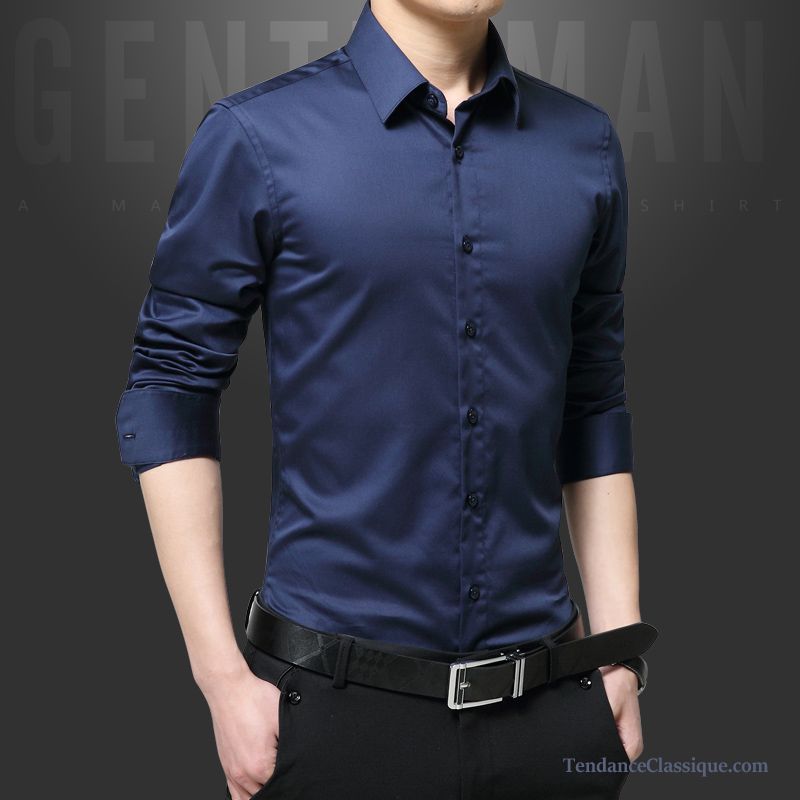 Chemise A Fleur Homme Azur, Chemise Blanche Slim Homme Pas Cher