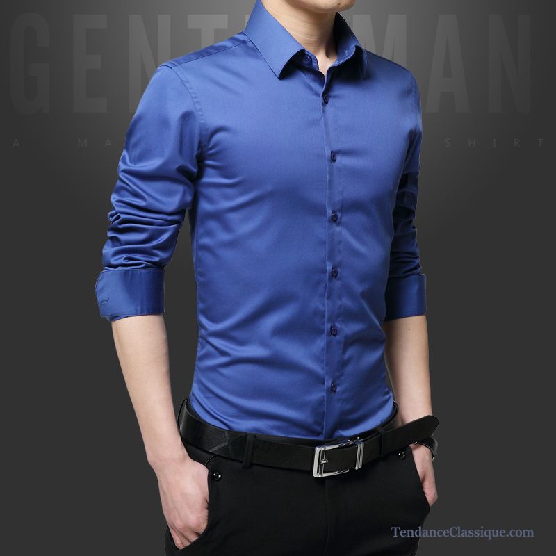 Chemise A Fleur Homme Azur, Chemise Blanche Slim Homme Pas Cher