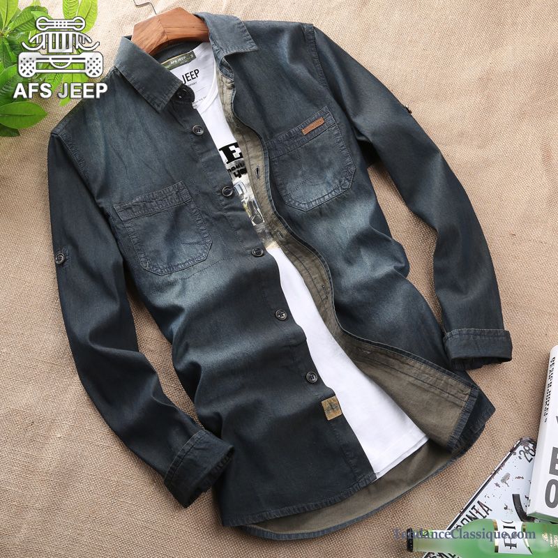 Chemise A Rayure Homme, Veste En Jean Homme Manche Courte